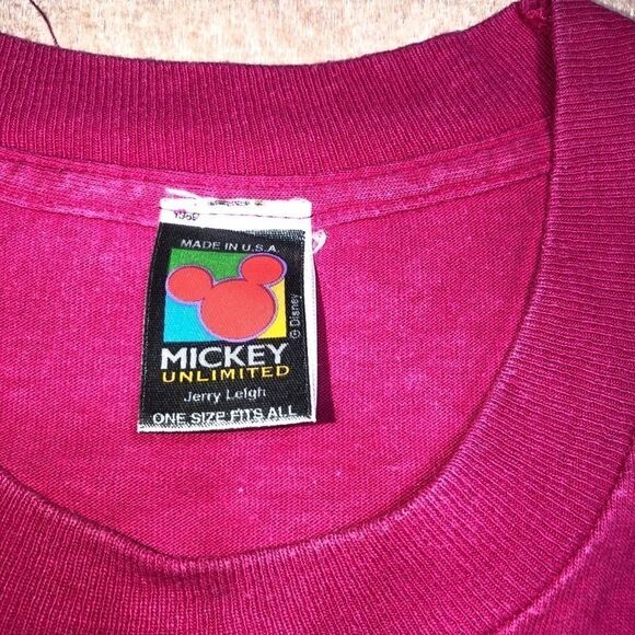 Vintage 90’s MICKEY UNLIMITED T-Shirt Purple  Mickey Mouse Pluto Minnie XL/2XL 3 - Picture 3 of 4